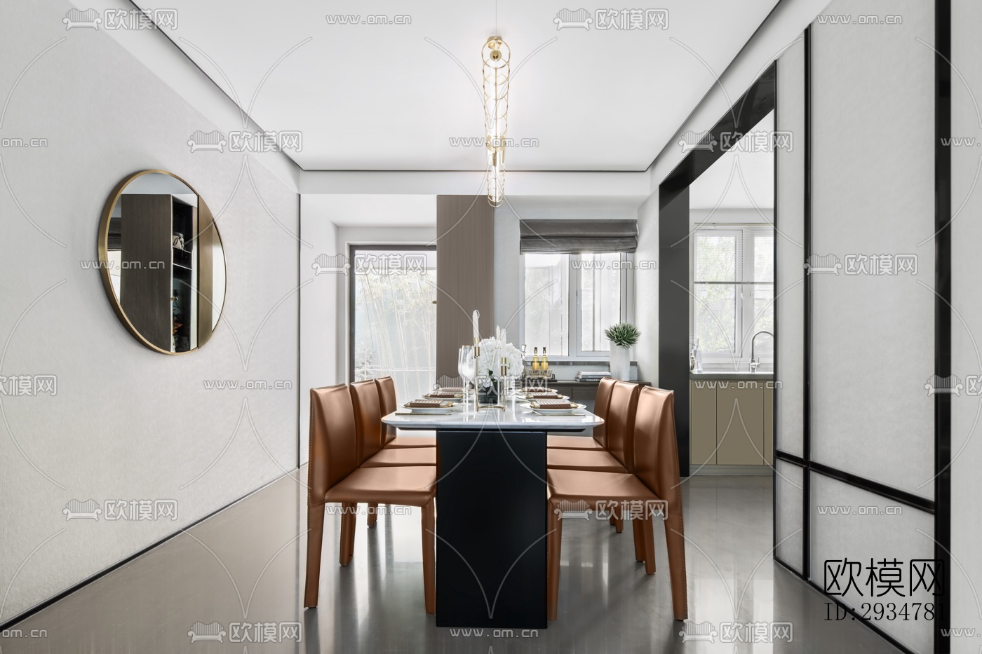 现代平层效果图下载（渲染图6）