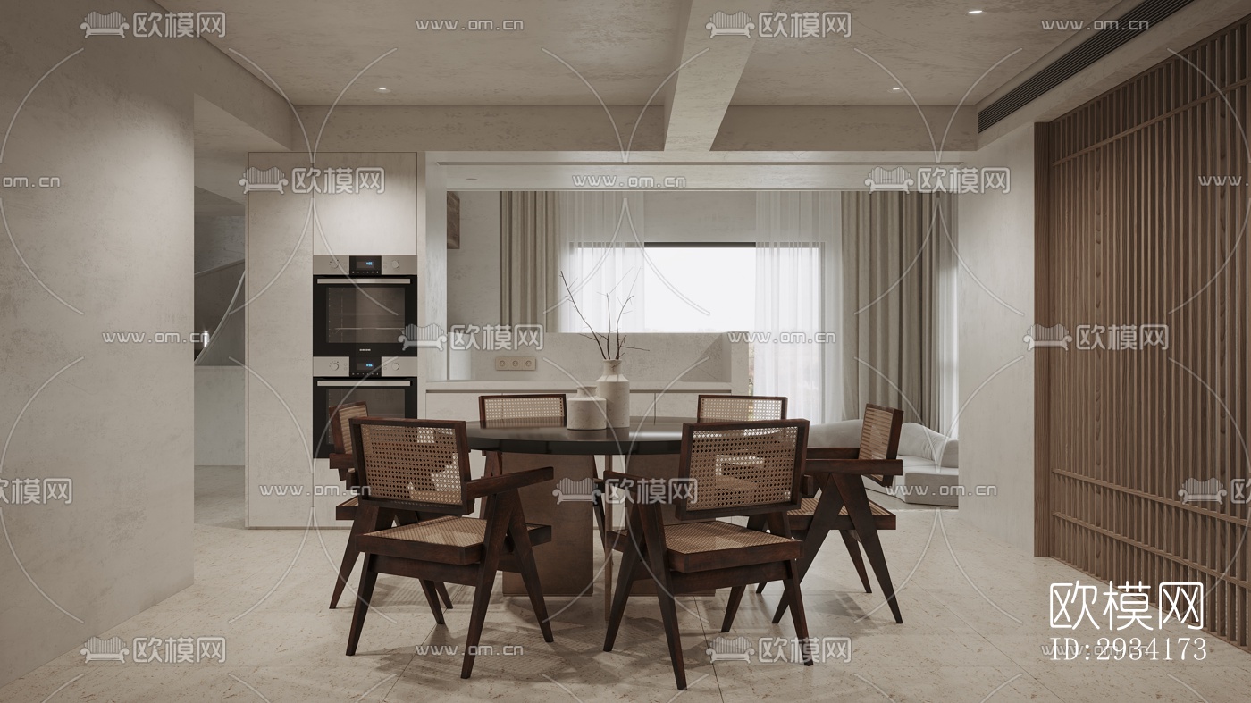 侘寂复式效果图下载（渲染图2）