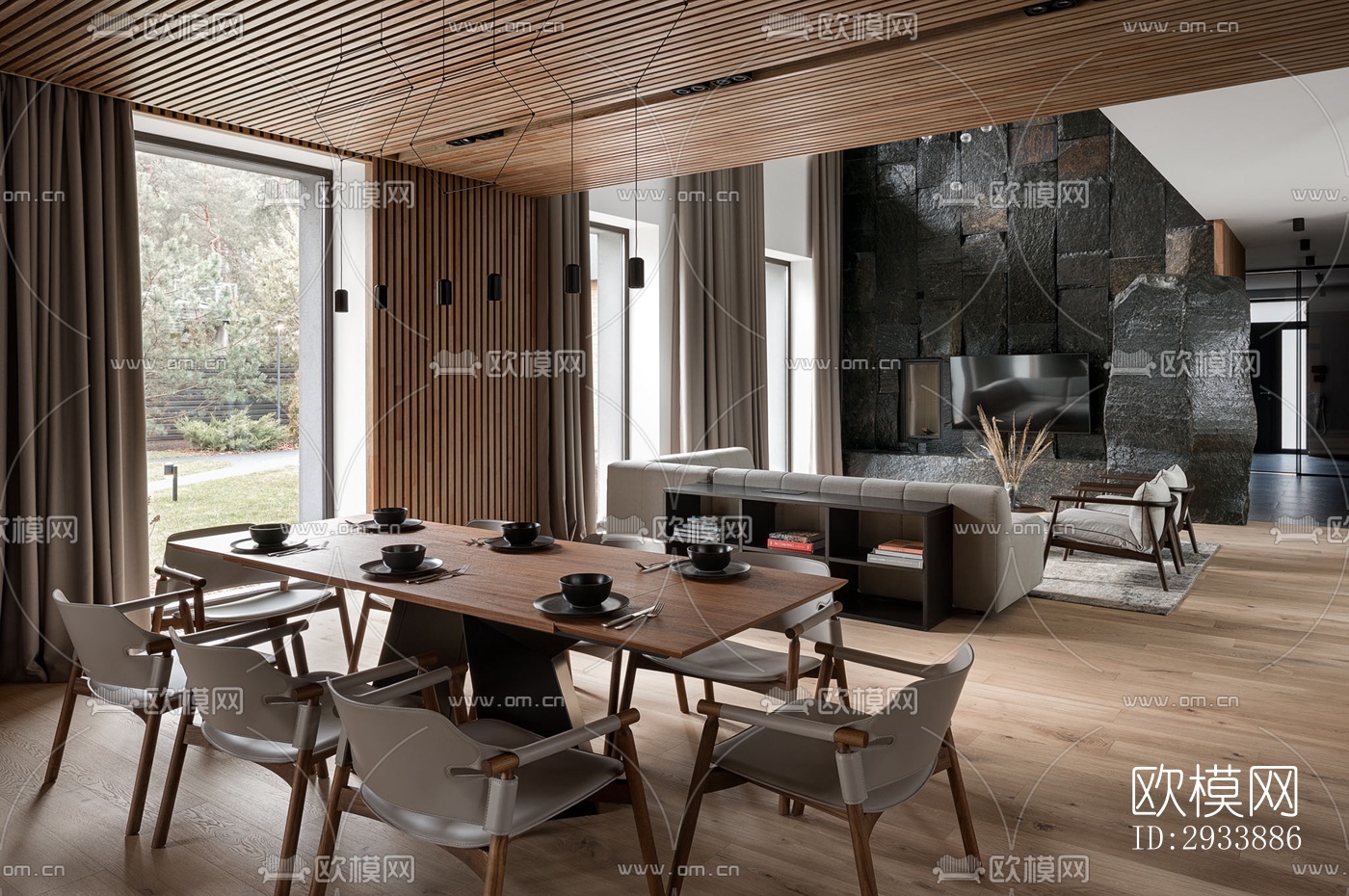 北欧别墅效果图下载（渲染图16）