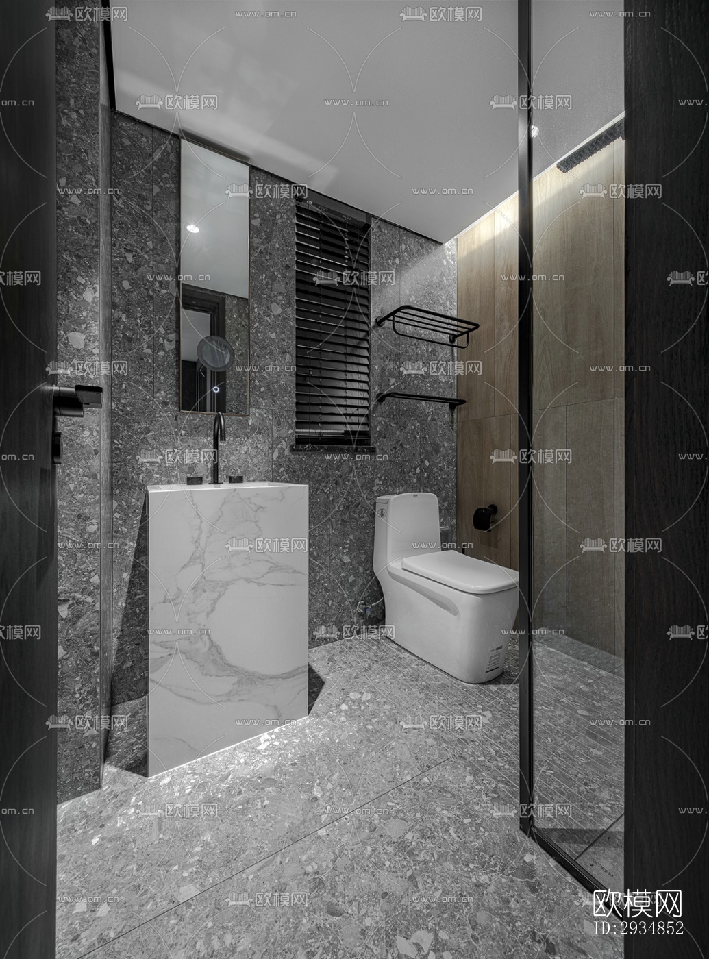 现代平层效果图下载（渲染图12）