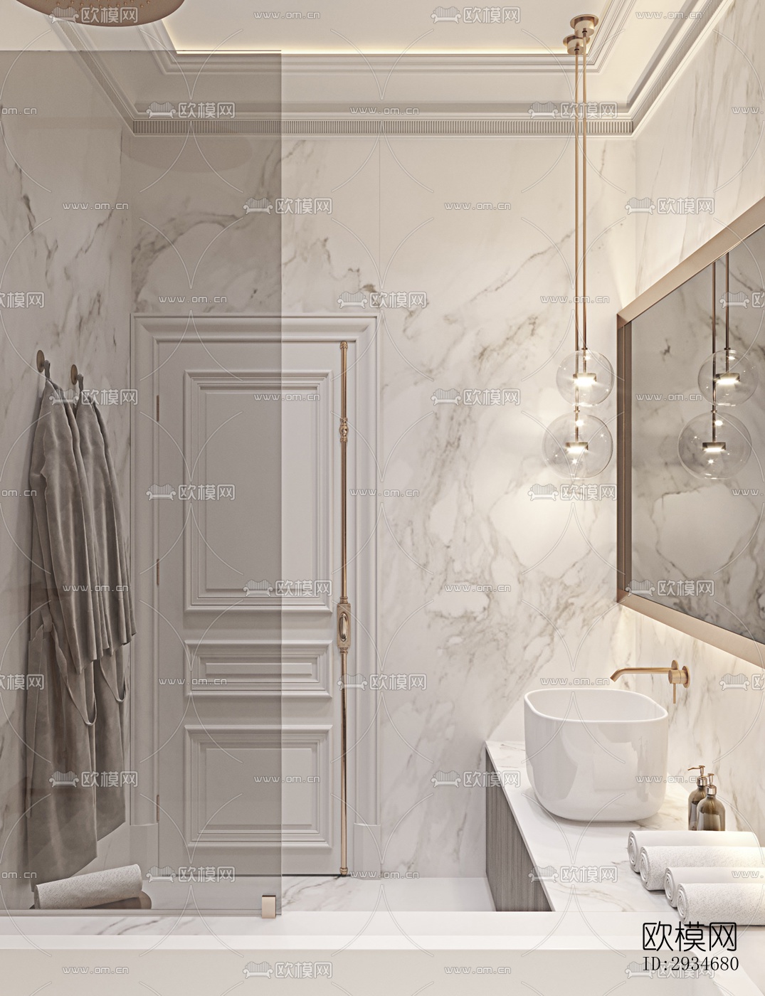 欧式平层效果图下载（渲染图11）