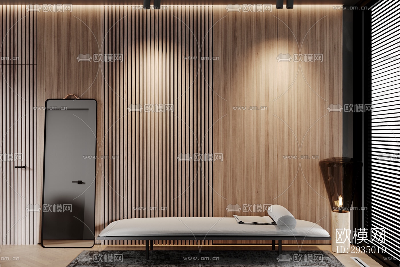 现代平层效果图下载（渲染图3）