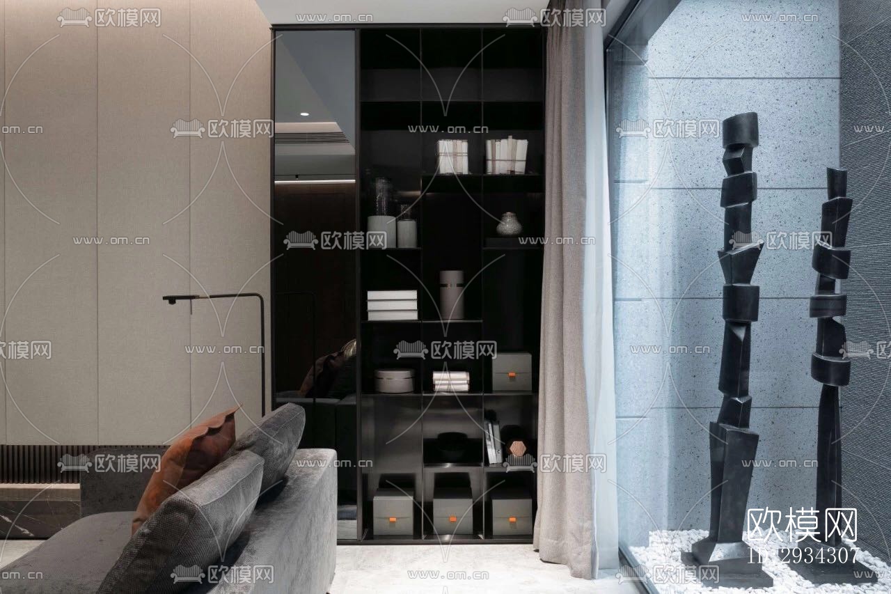 现代复式效果图下载（渲染图14）