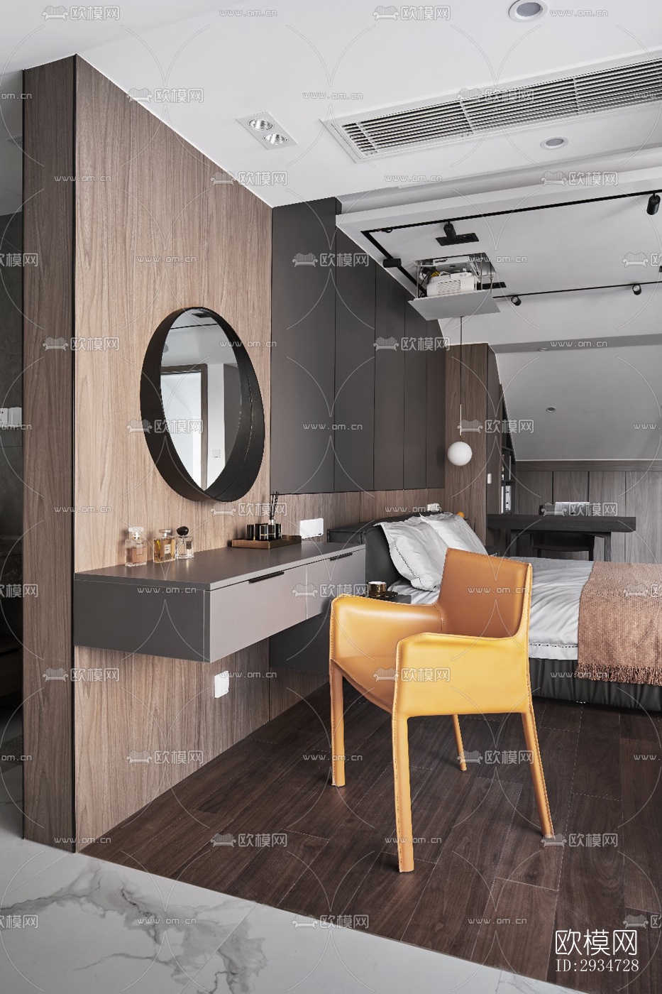 现代平层效果图下载（渲染图10）