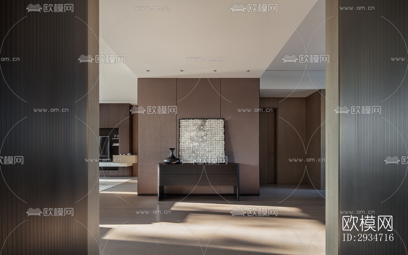 现代平层效果图下载（渲染图14）