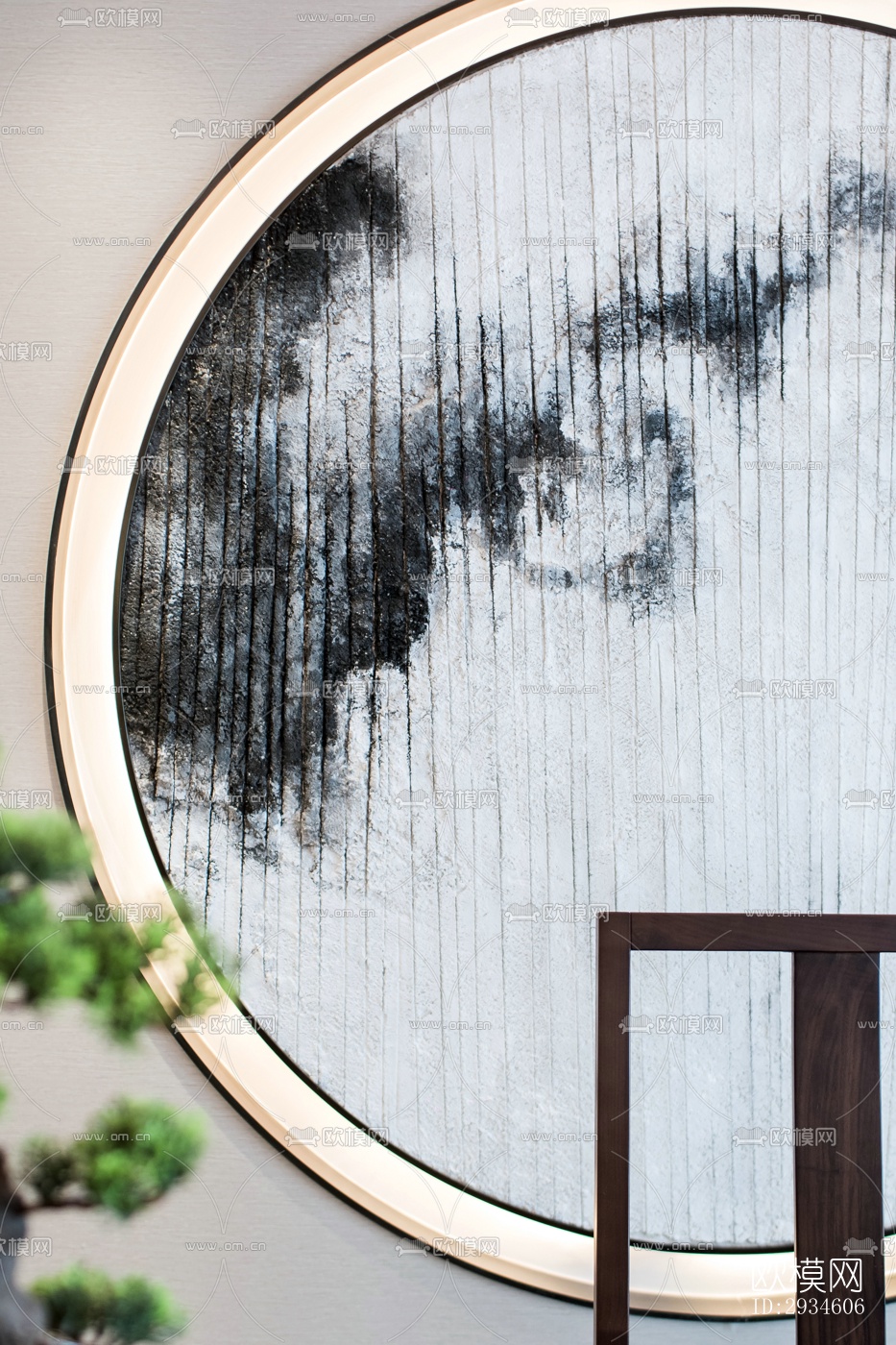 新中式平层效果图下载（渲染图11）