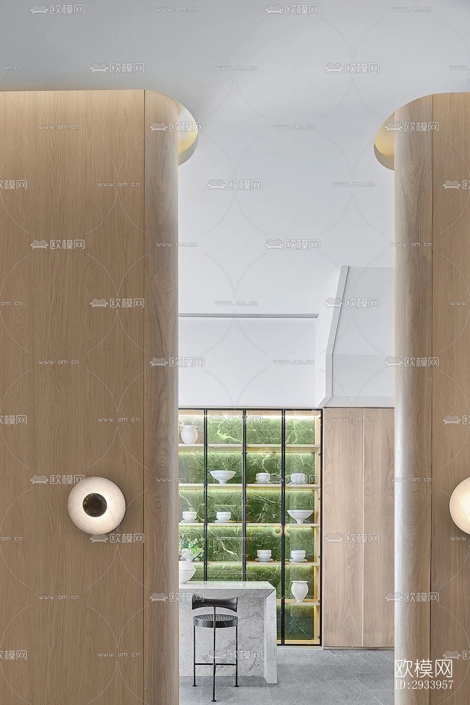 新中式别墅效果图下载（渲染图3）