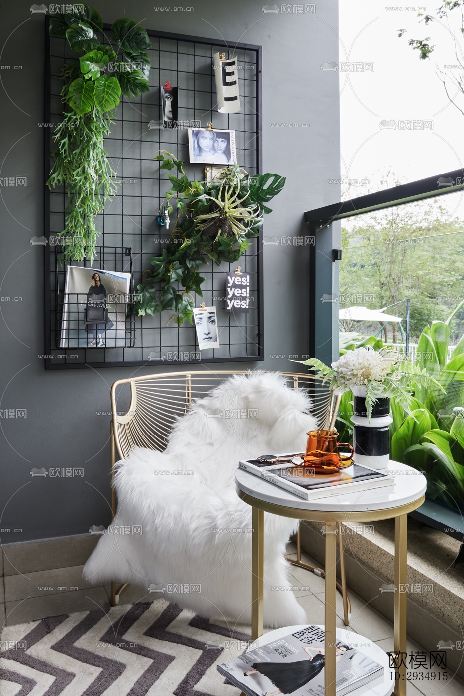 现代平层效果图下载（渲染图17）