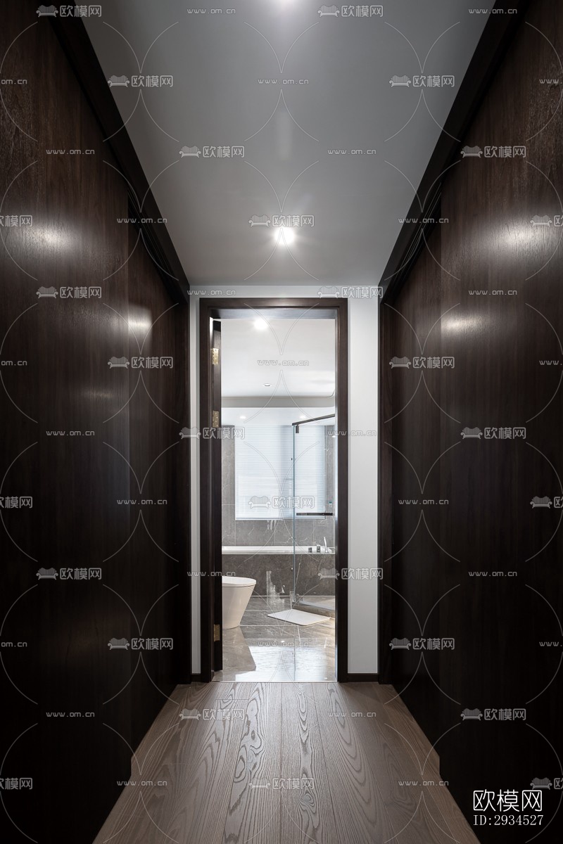 新中式平层效果图下载（渲染图11）