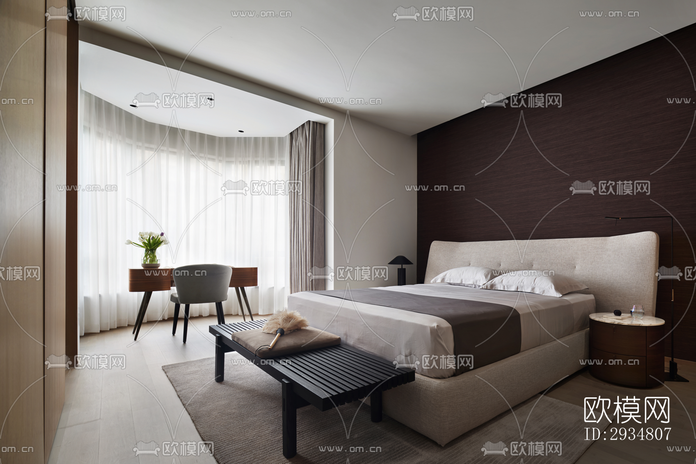 现代平层效果图下载（渲染图14）