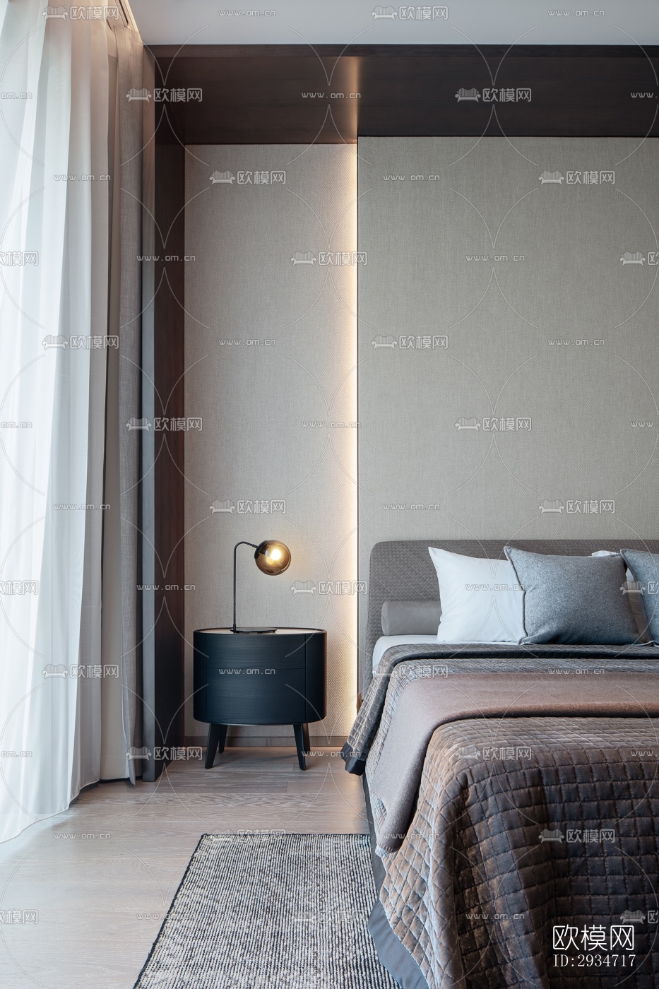 现代平层效果图下载（渲染图1）