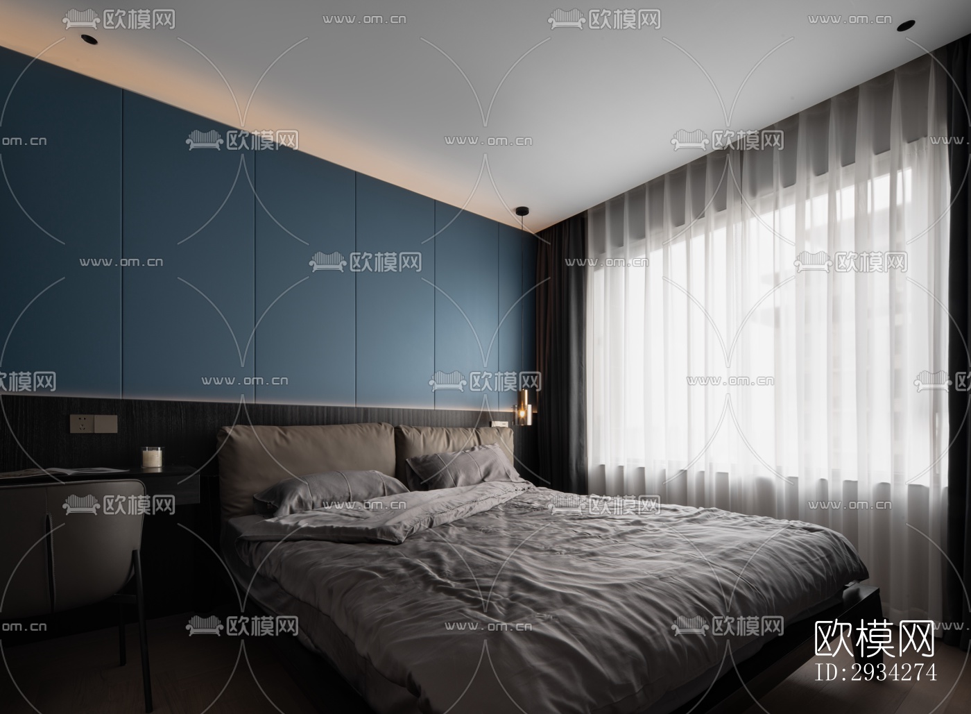 现代复式效果图下载（渲染图13）