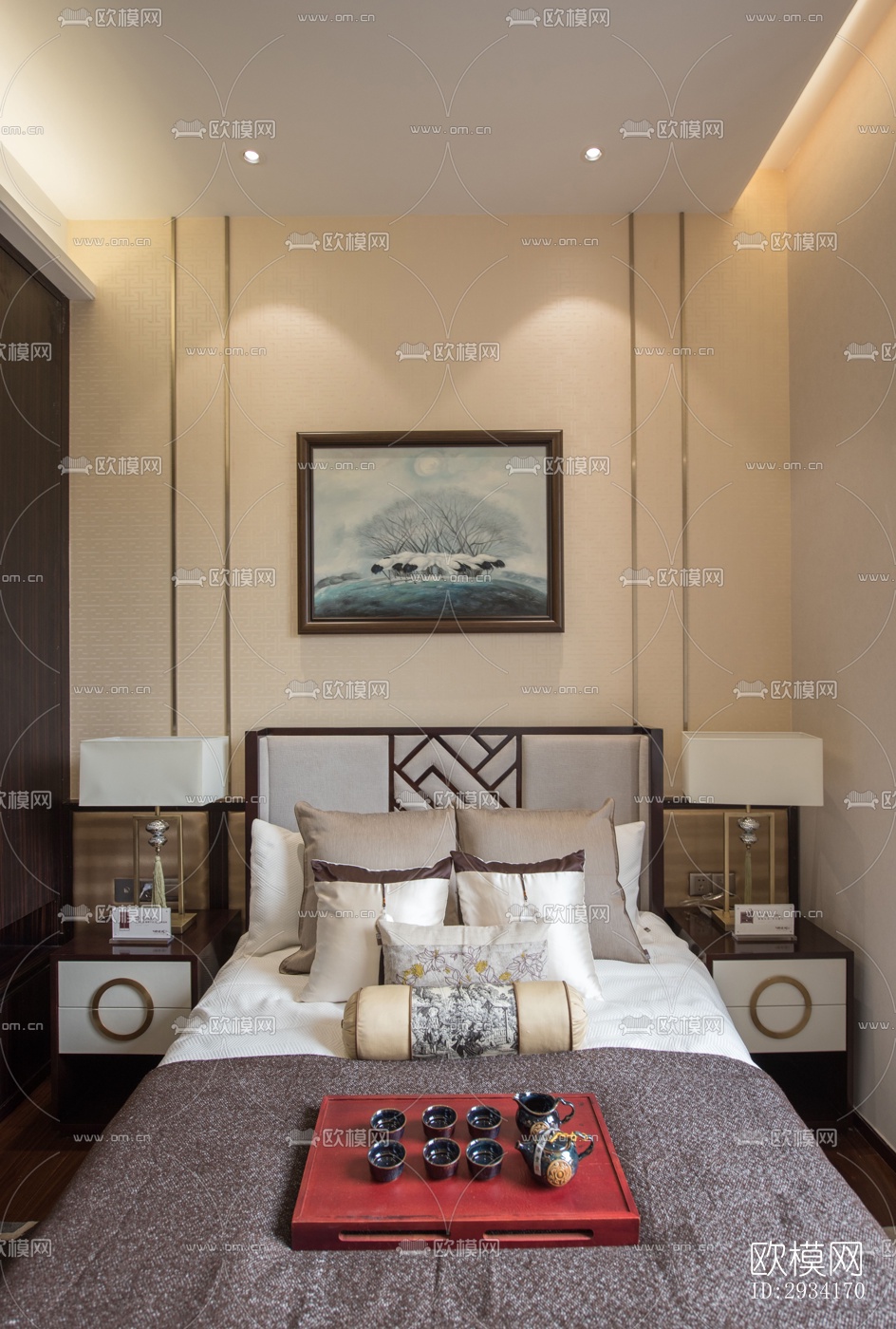 中式复式效果图下载（渲染图2）