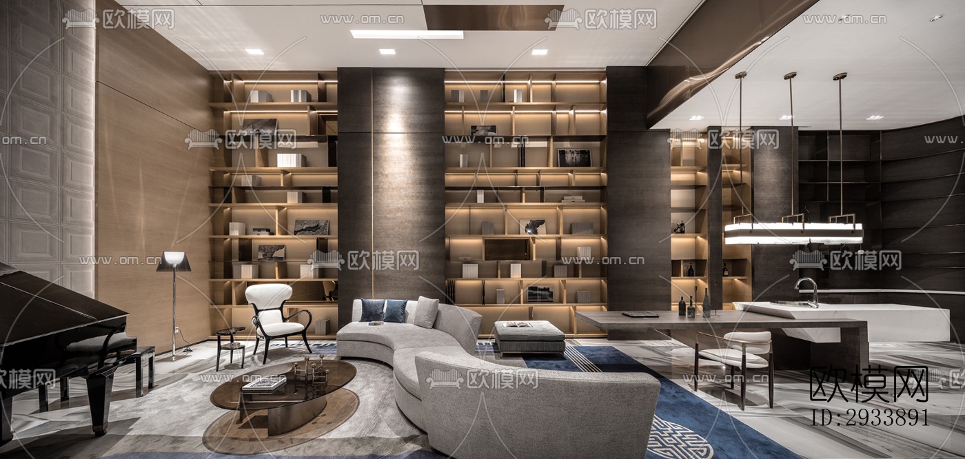 后现代别墅效果图下载（渲染图19）