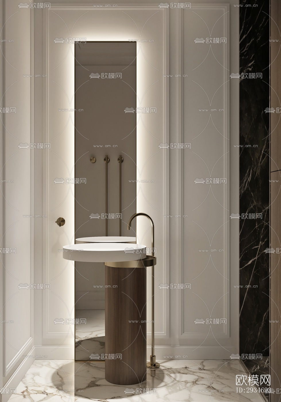 现代平层效果图下载（渲染图7）