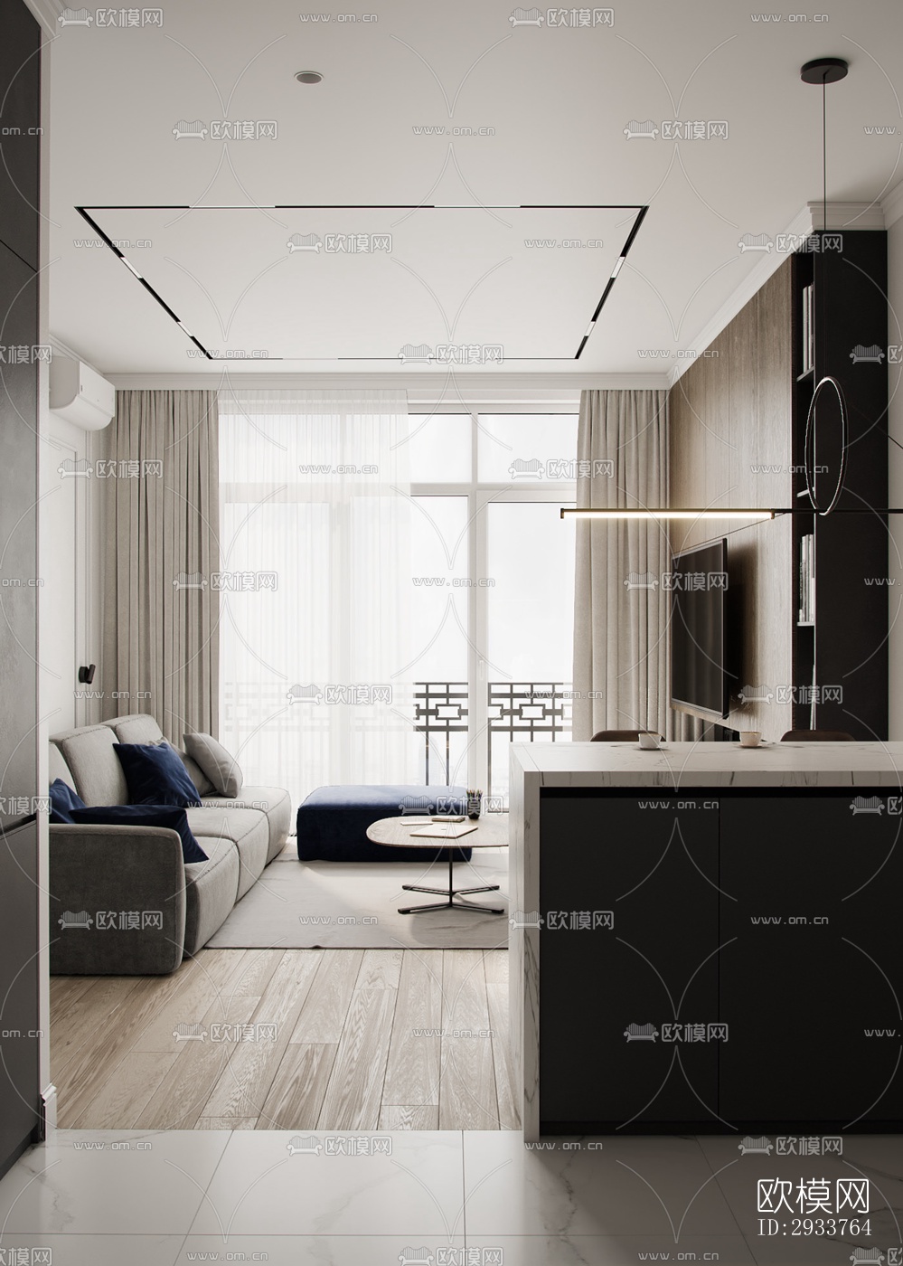 现代公寓效果图下载（渲染图17）