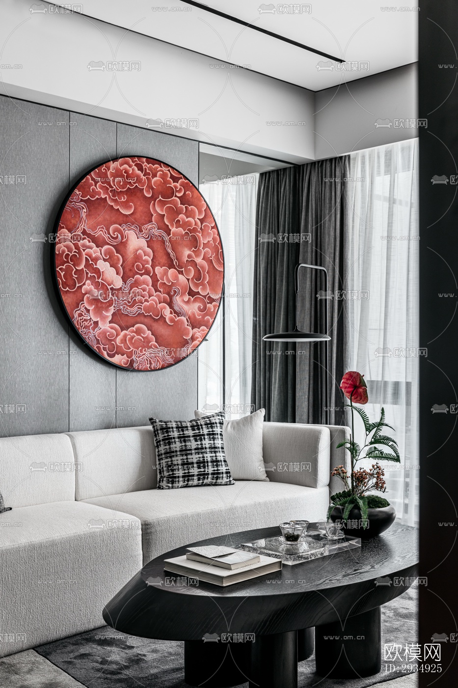 现代平层效果图下载（渲染图6）