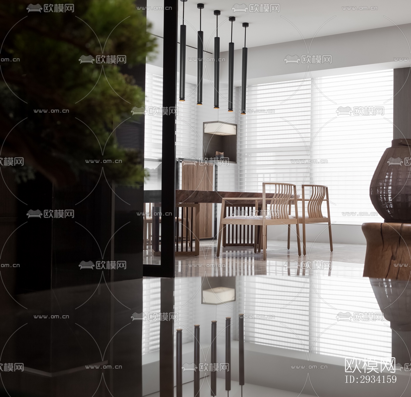 高级灰别墅效果图下载（渲染图8）