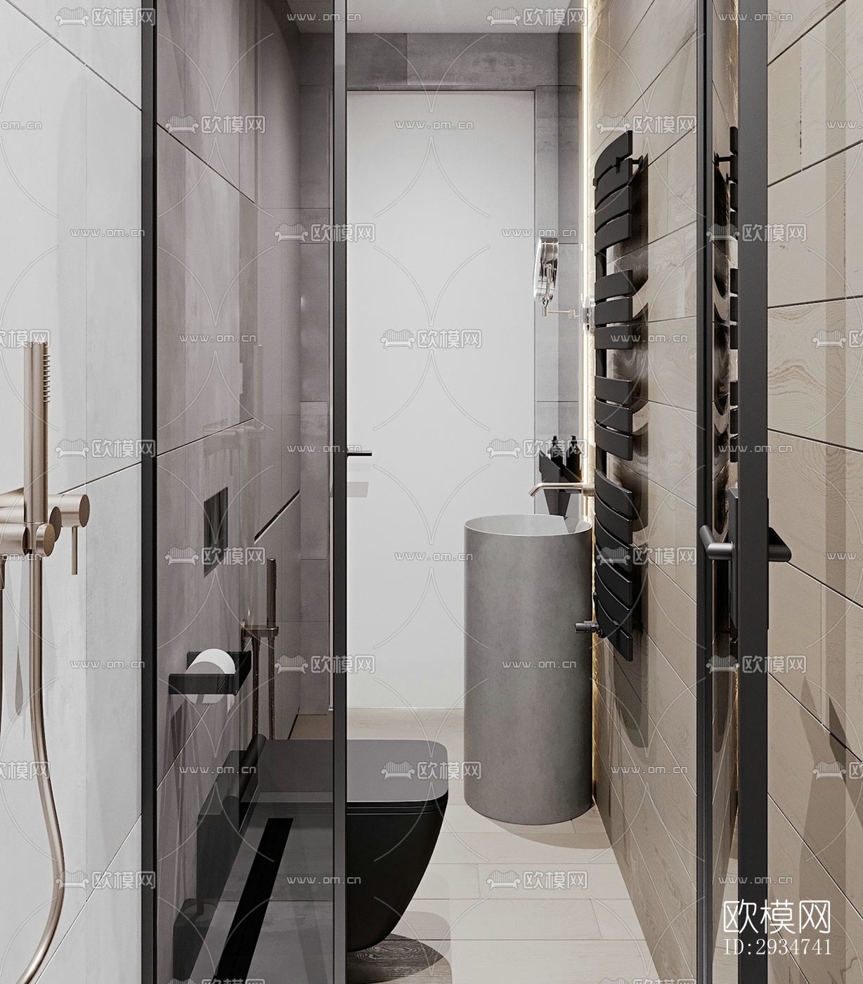 现代平层效果图下载（渲染图19）