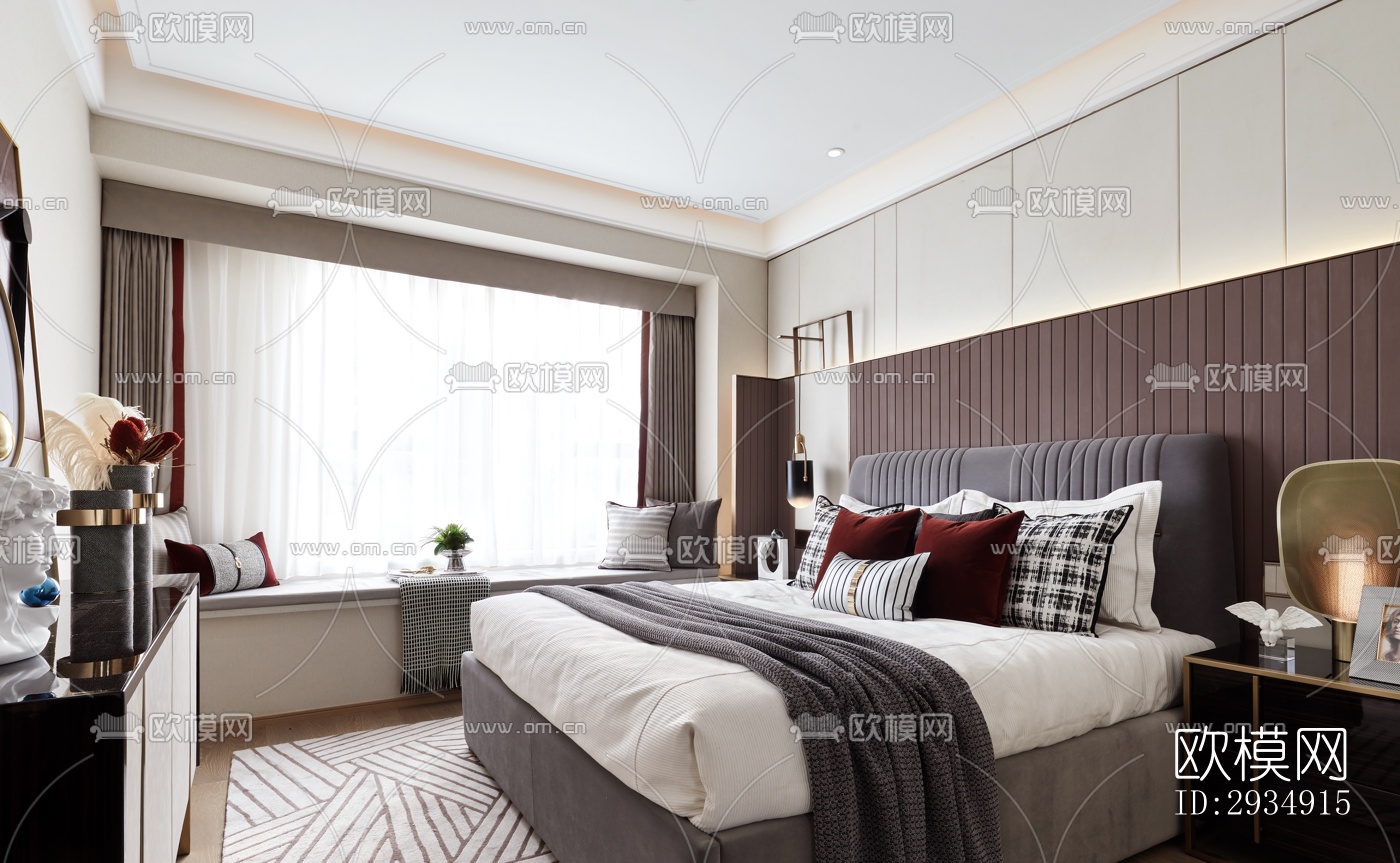 现代平层效果图下载（渲染图6）