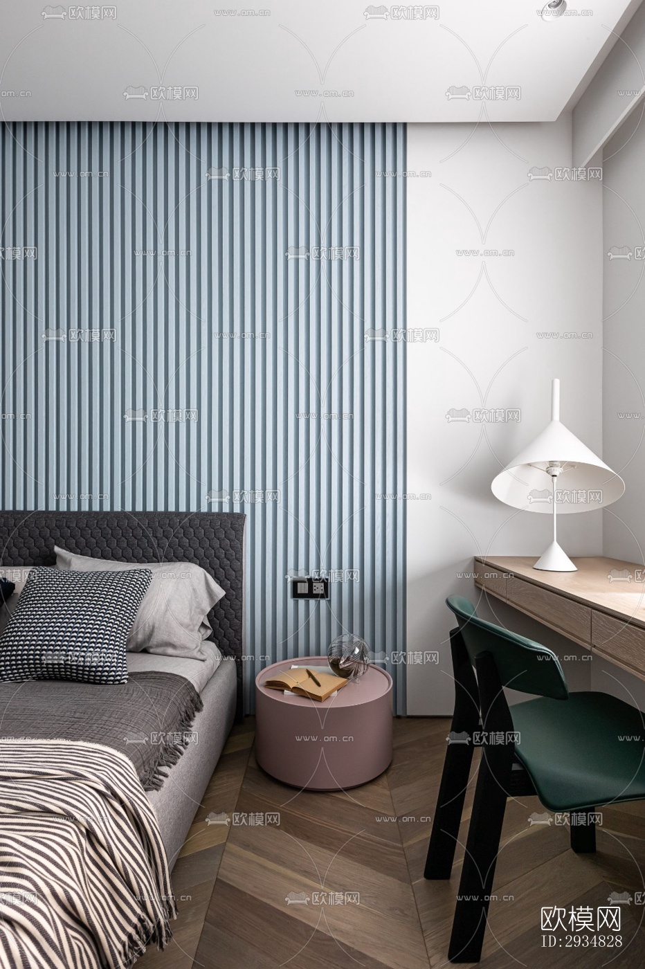 现代平层效果图下载（渲染图13）