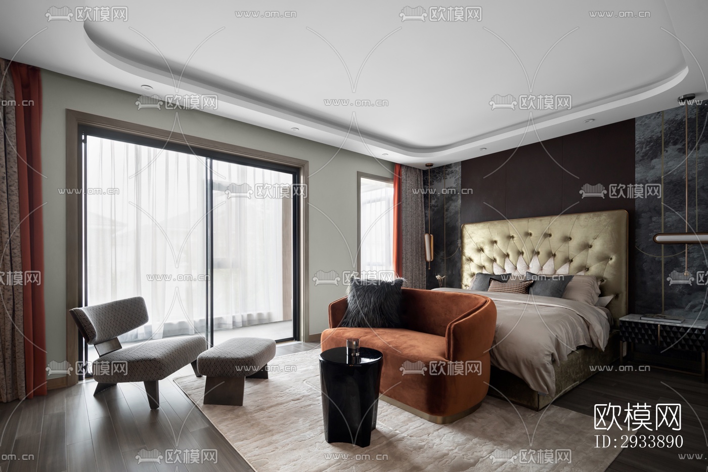 后现代别墅效果图下载（渲染图9）