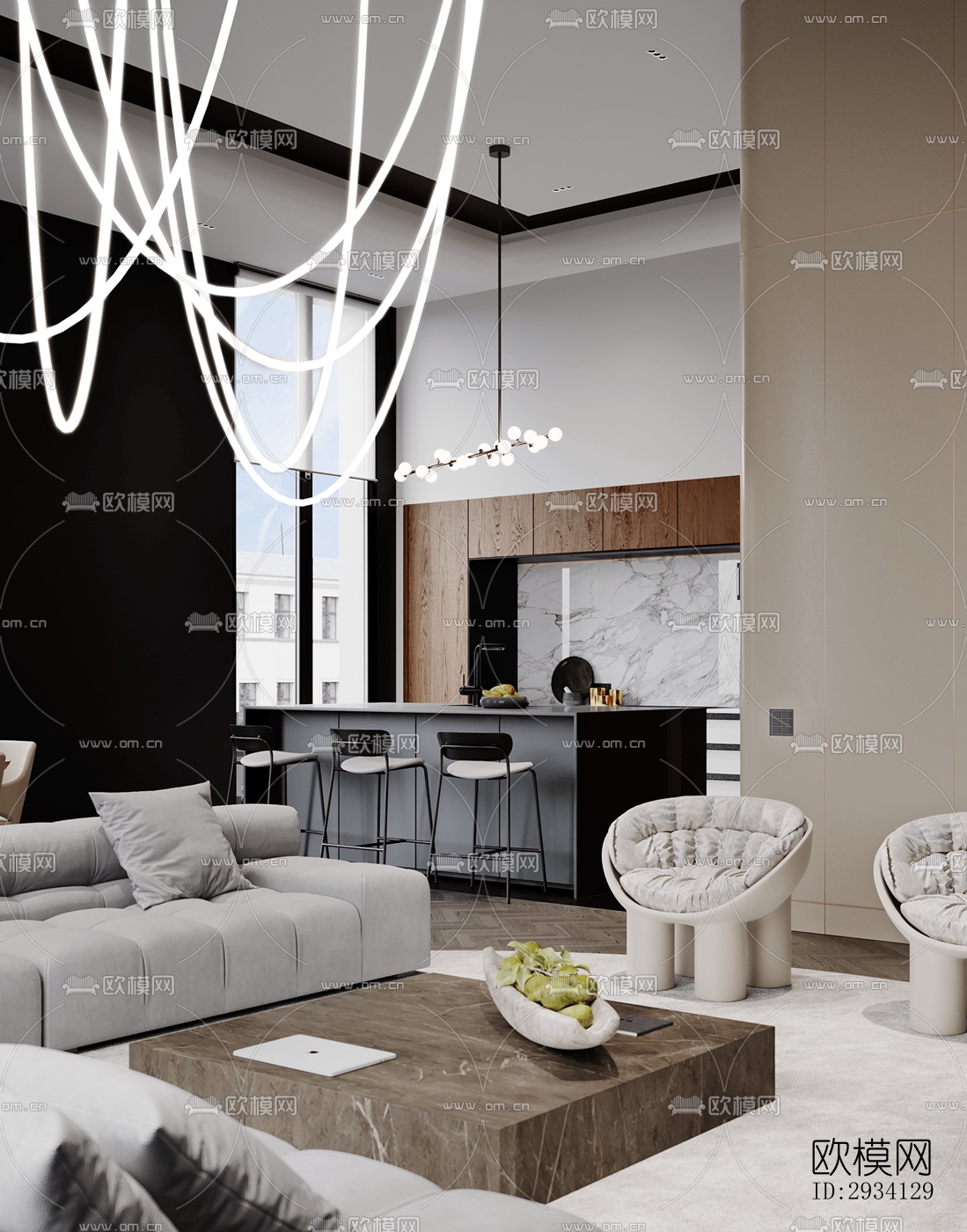 现代别墅效果图下载（渲染图11）