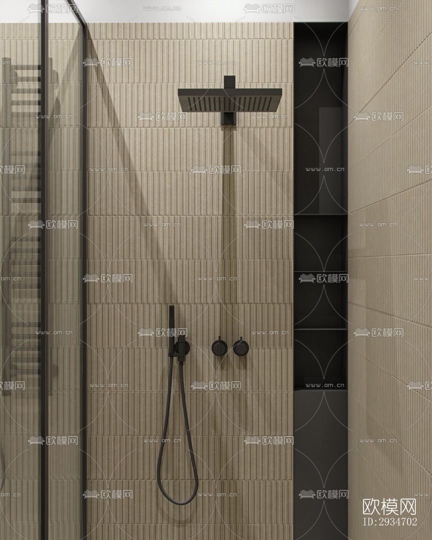 现代平层效果图下载（渲染图17）