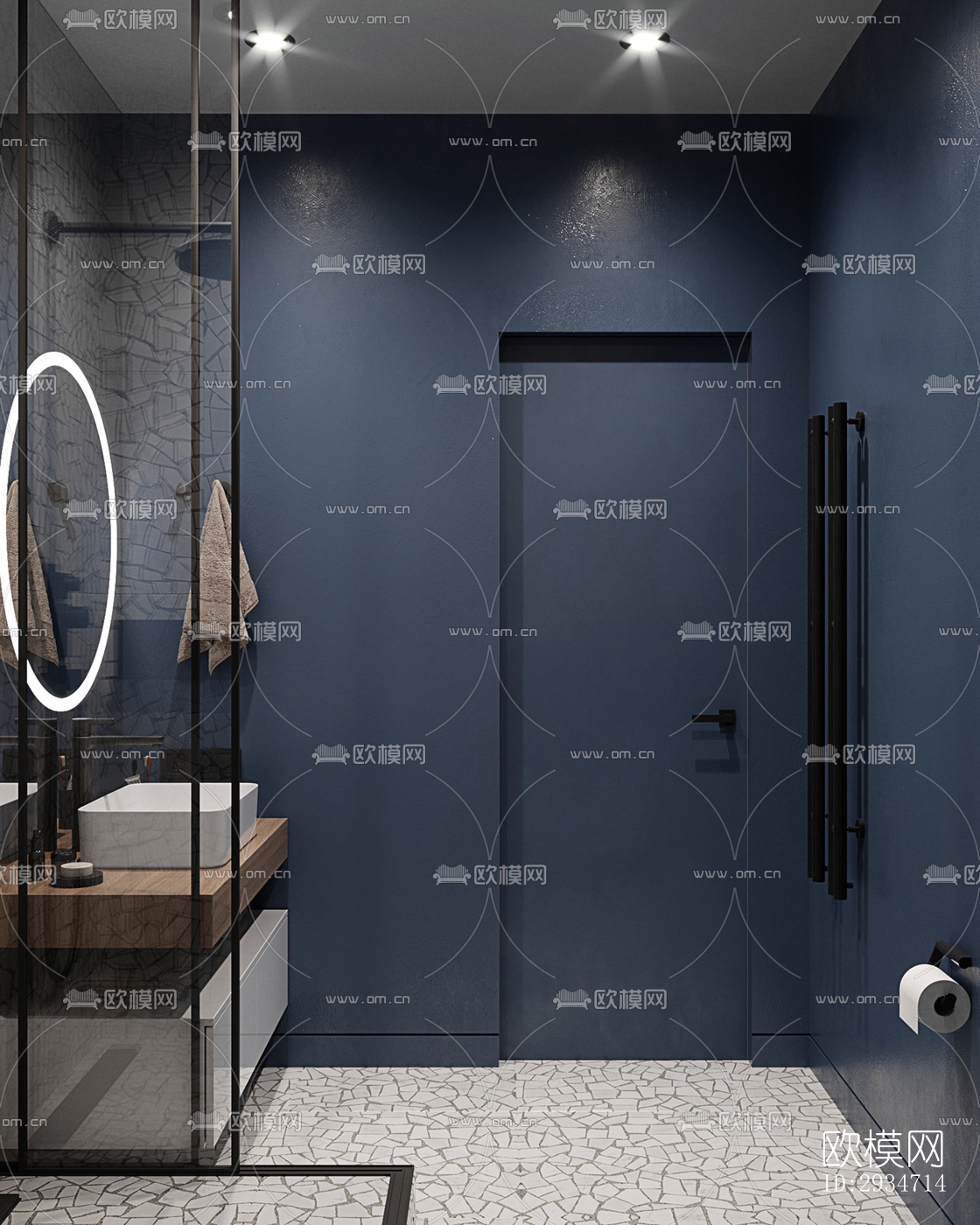 现代平层效果图下载（渲染图16）