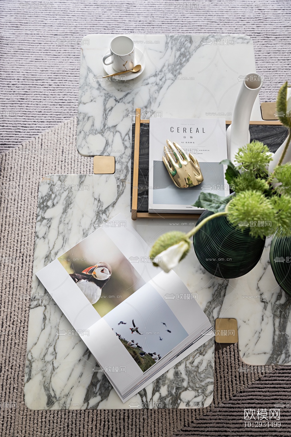 新中式平层效果图下载（渲染图14）