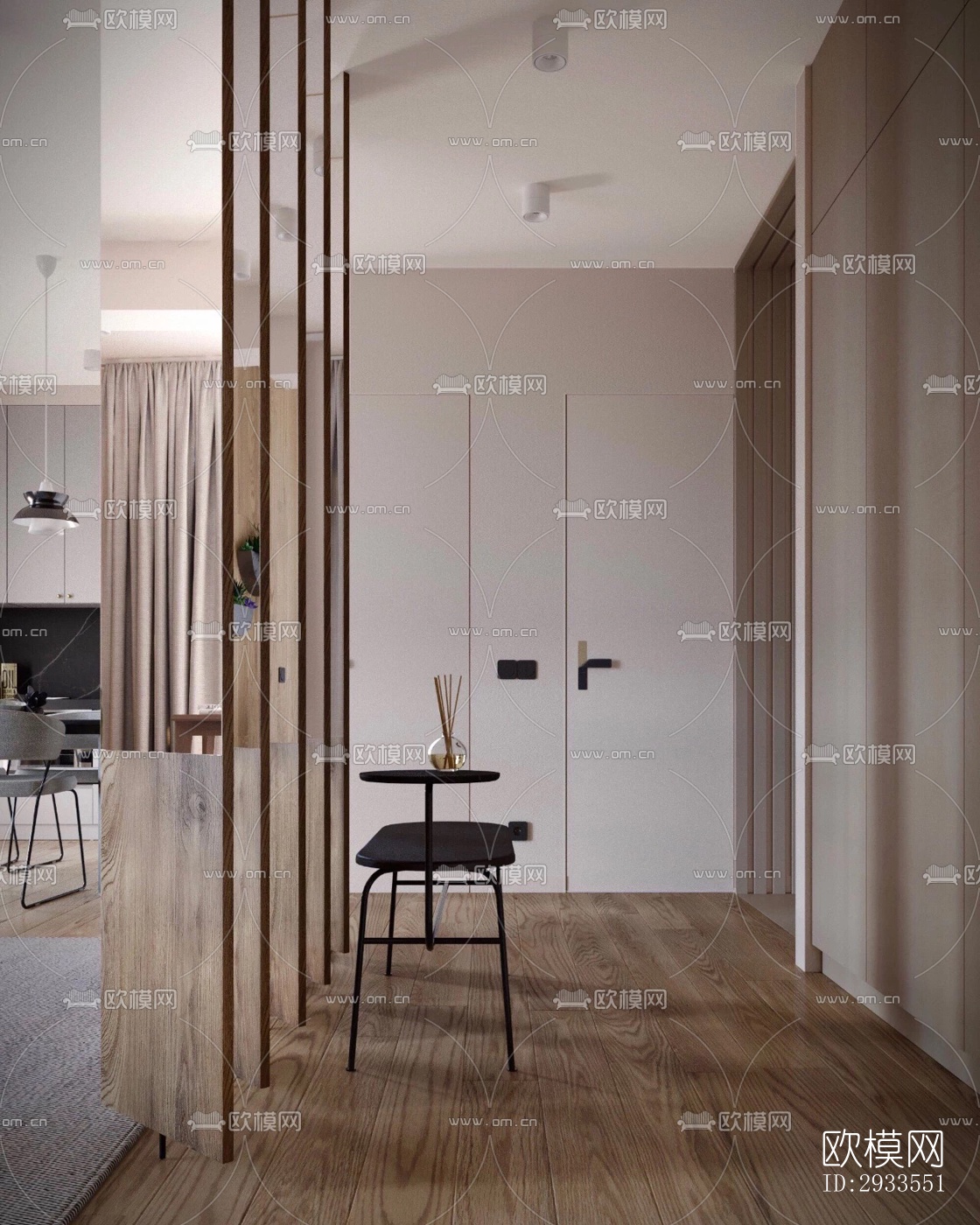 北欧公寓效果图下载（渲染图4）