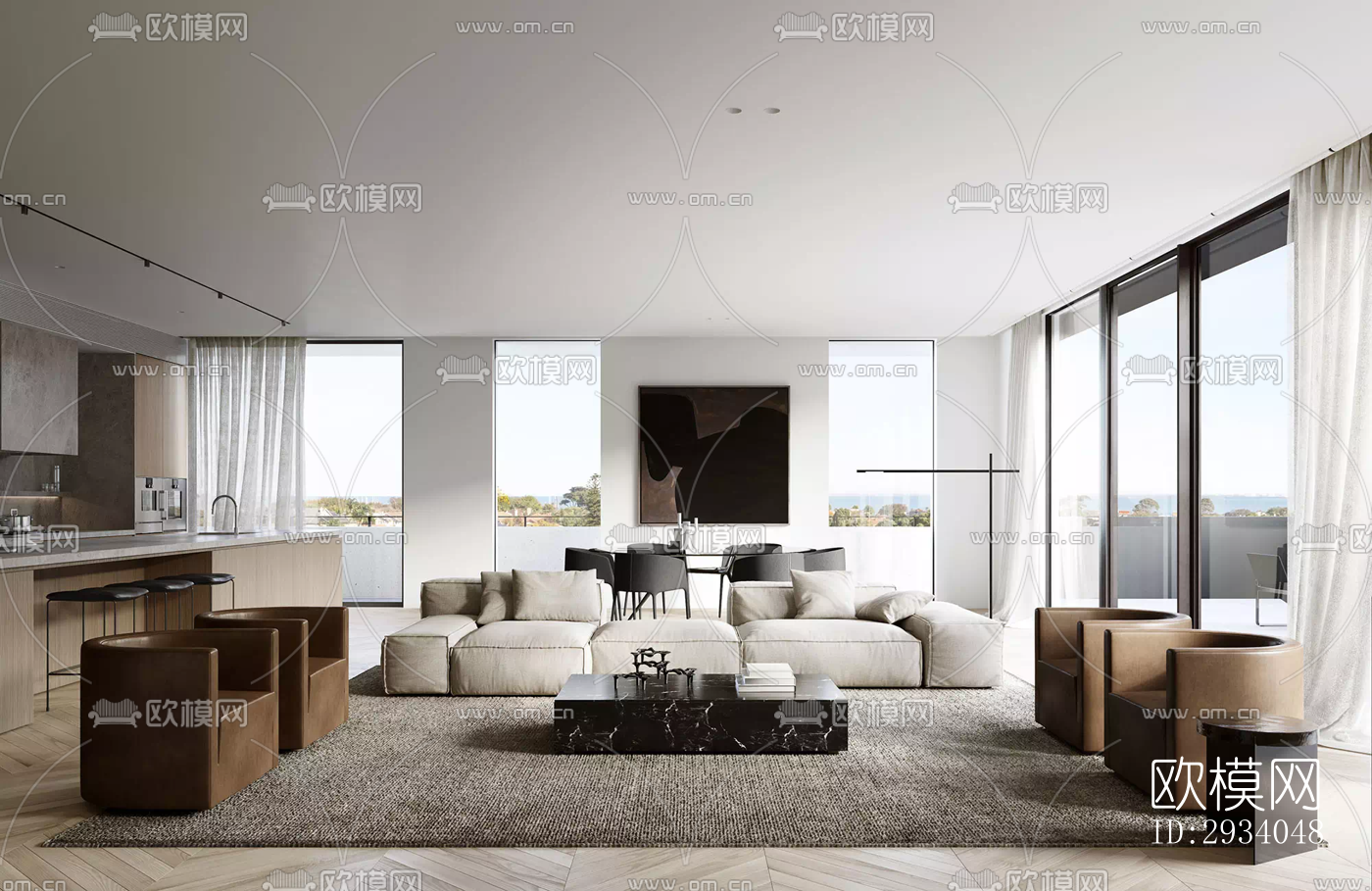 现代别墅效果图下载（渲染图5）