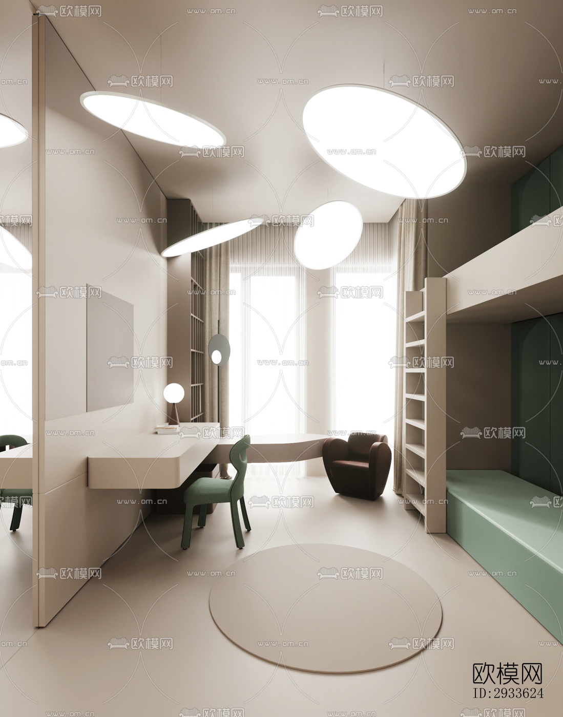 北欧公寓效果图下载（渲染图17）