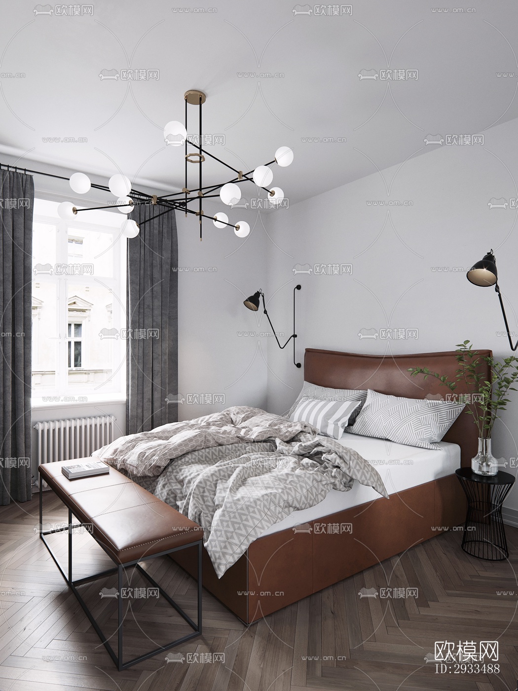 北欧公寓效果图下载（渲染图1）