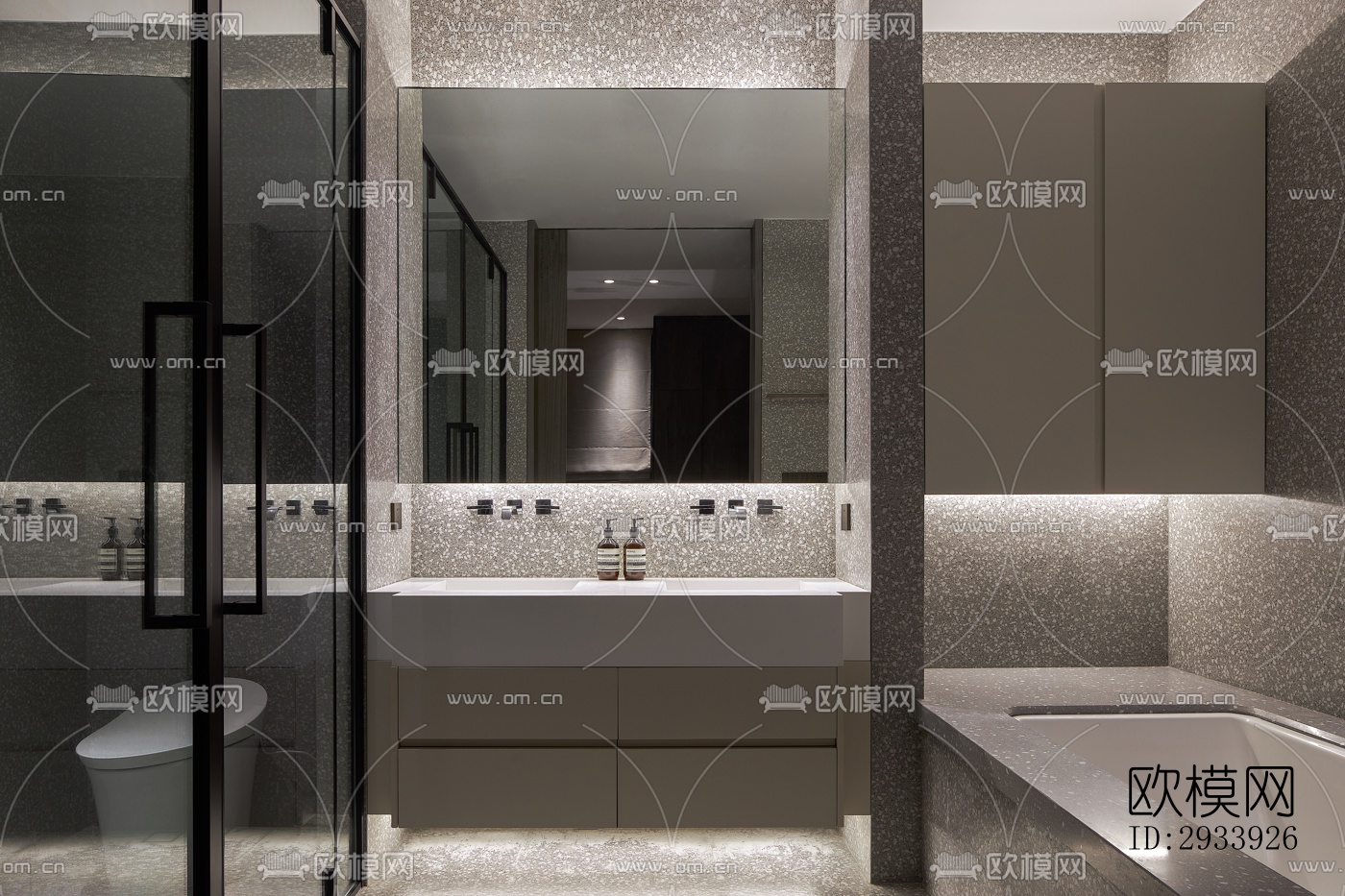 新中式别墅效果图下载（渲染图11）