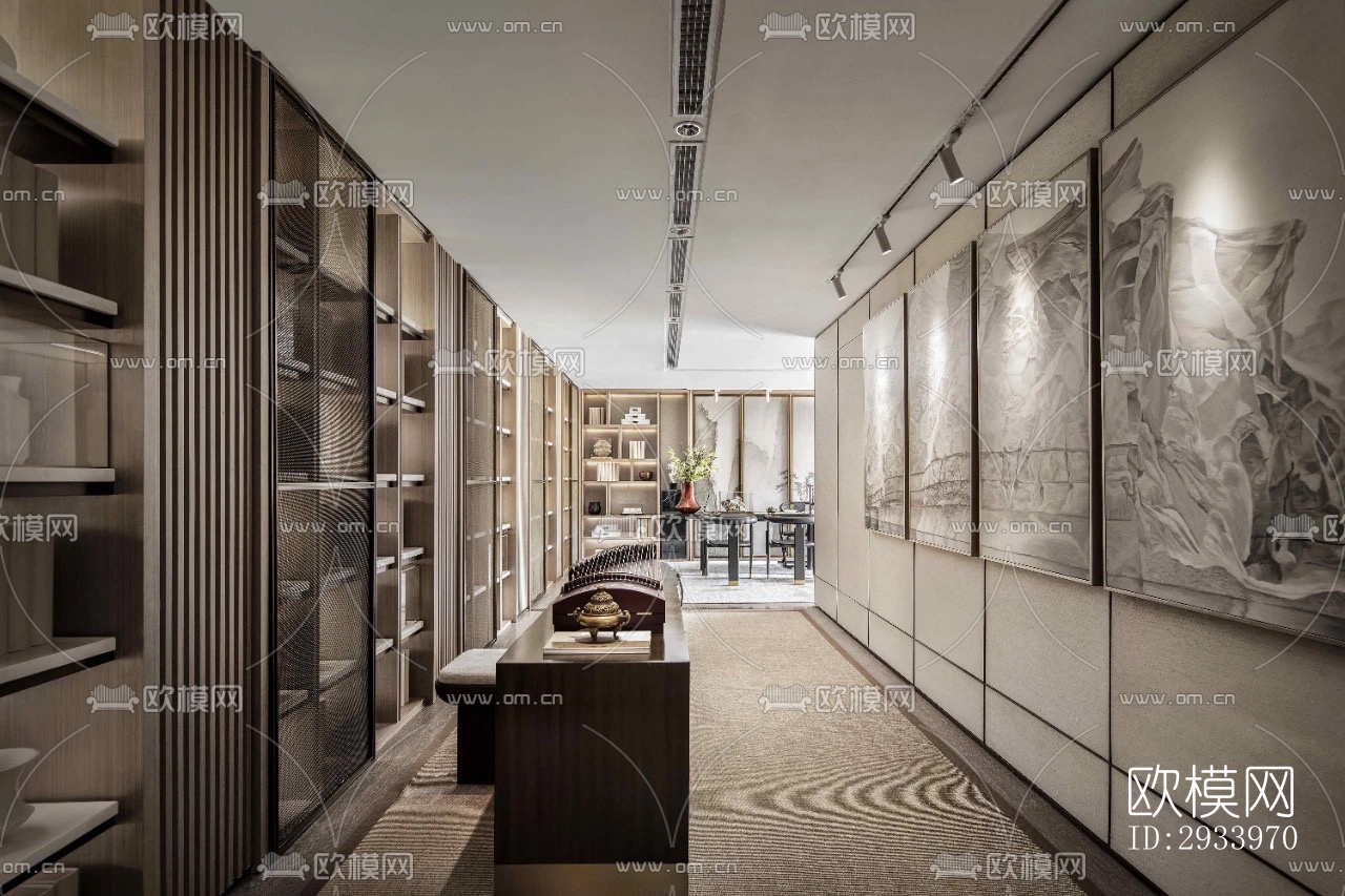 新中式别墅效果图下载（渲染图14）