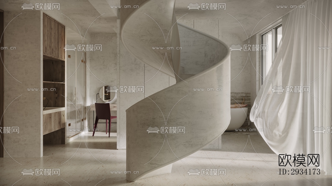 侘寂复式效果图下载（渲染图19）