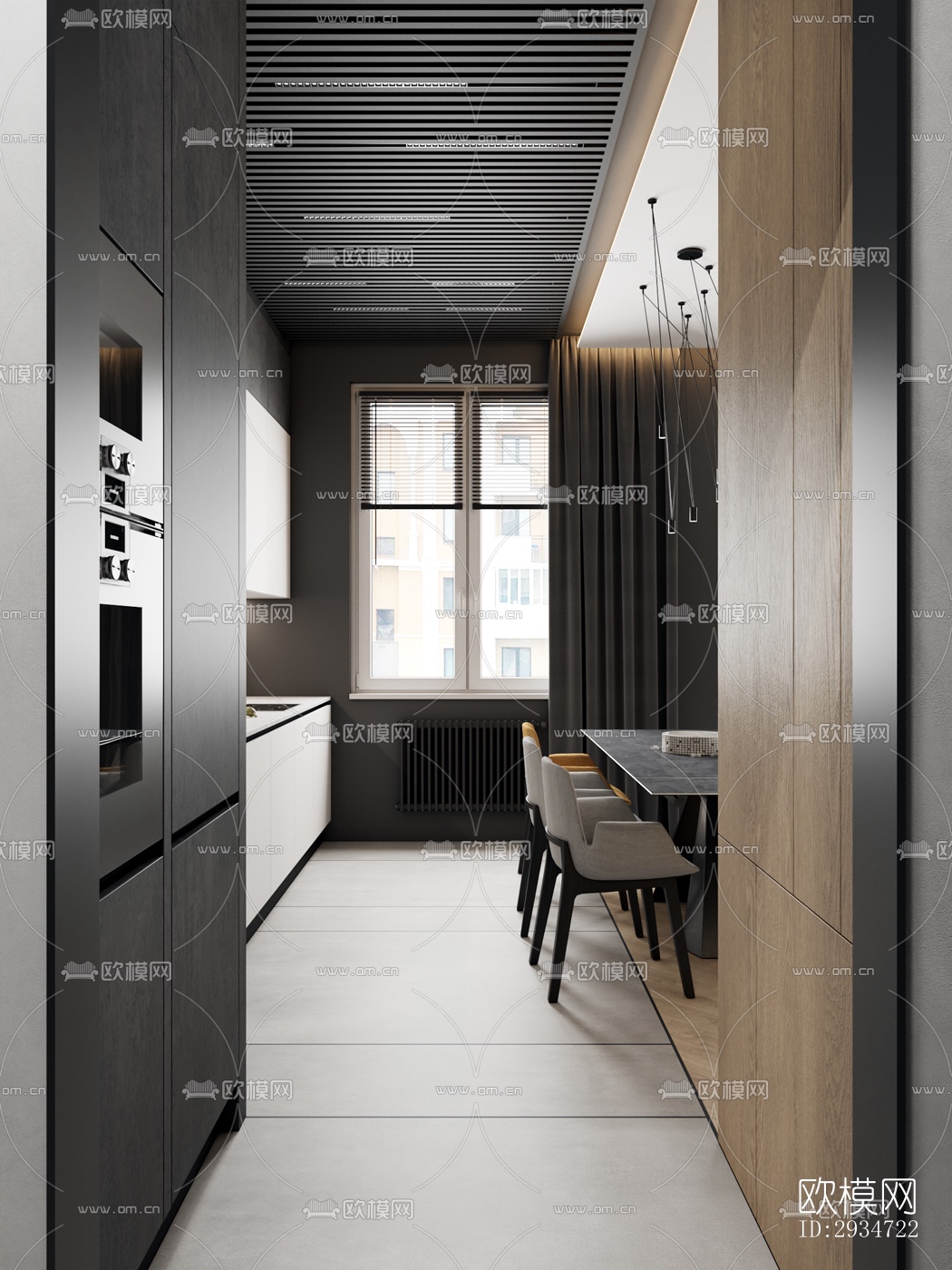 现代平层效果图下载（渲染图11）