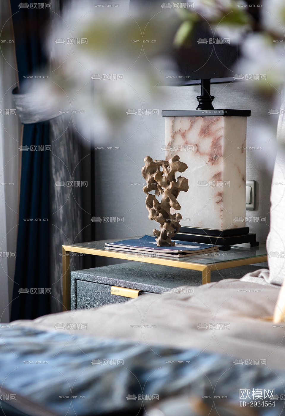 新中式平层效果图下载（渲染图7）