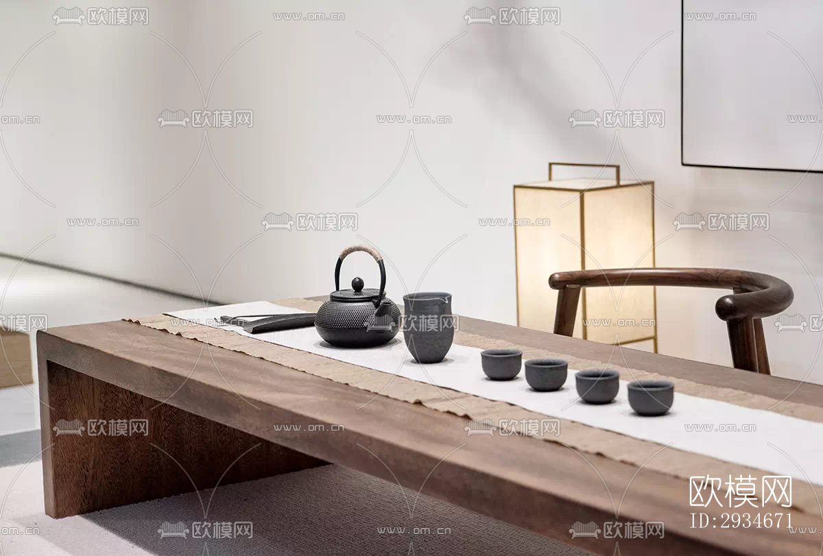 日式平层效果图下载（渲染图9）