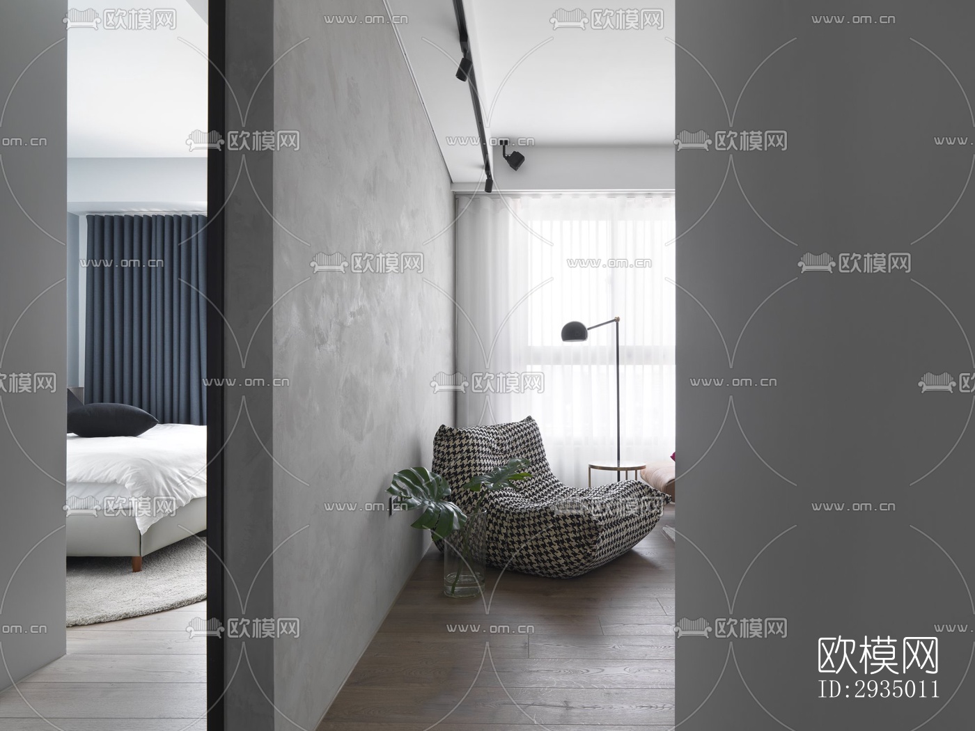 现代平层效果图下载（渲染图14）