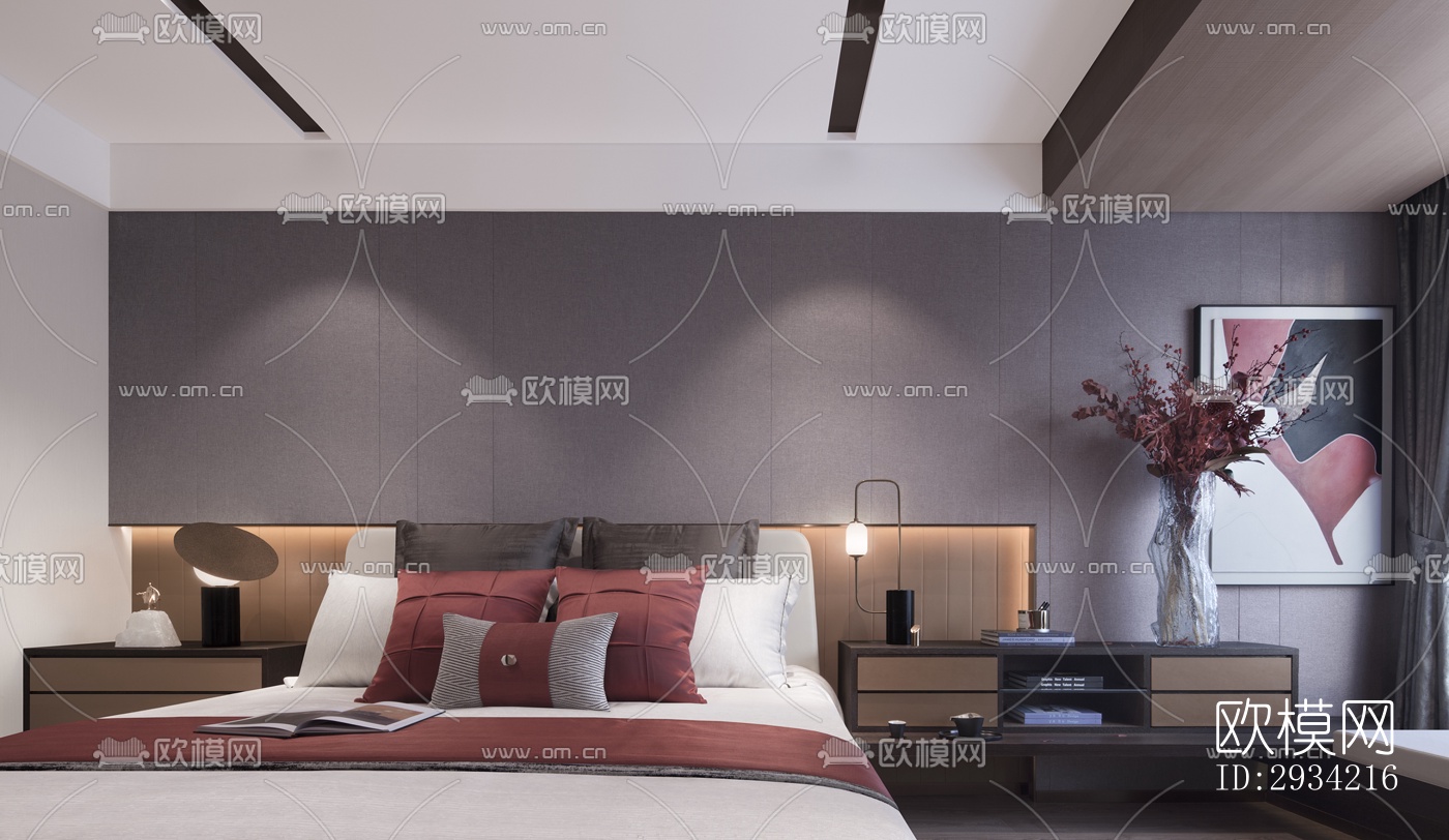 新中式复式效果图下载（渲染图10）