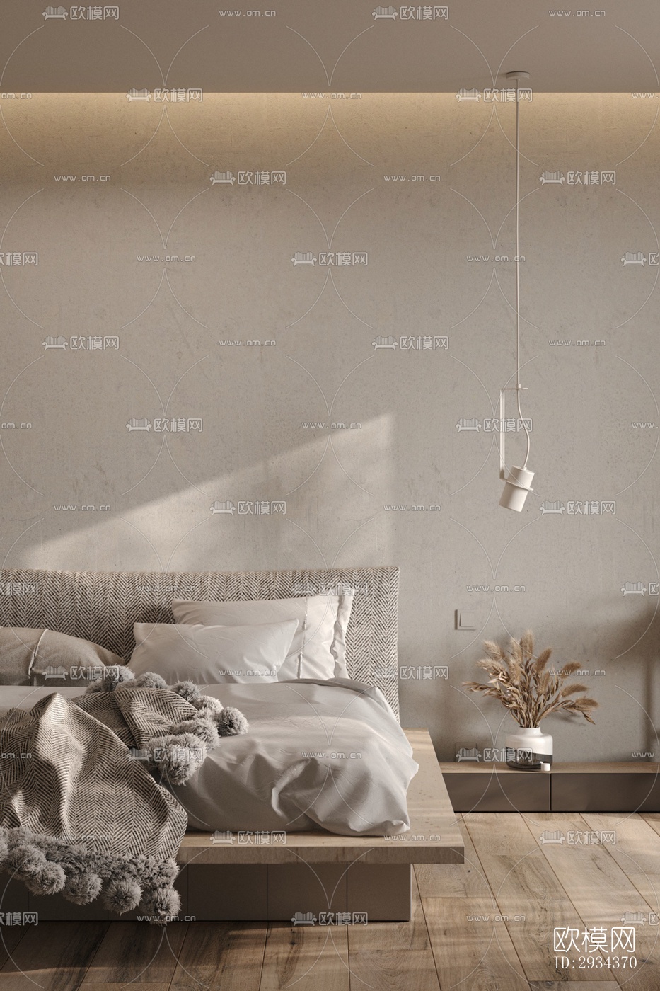 侘寂平层效果图下载（渲染图8）