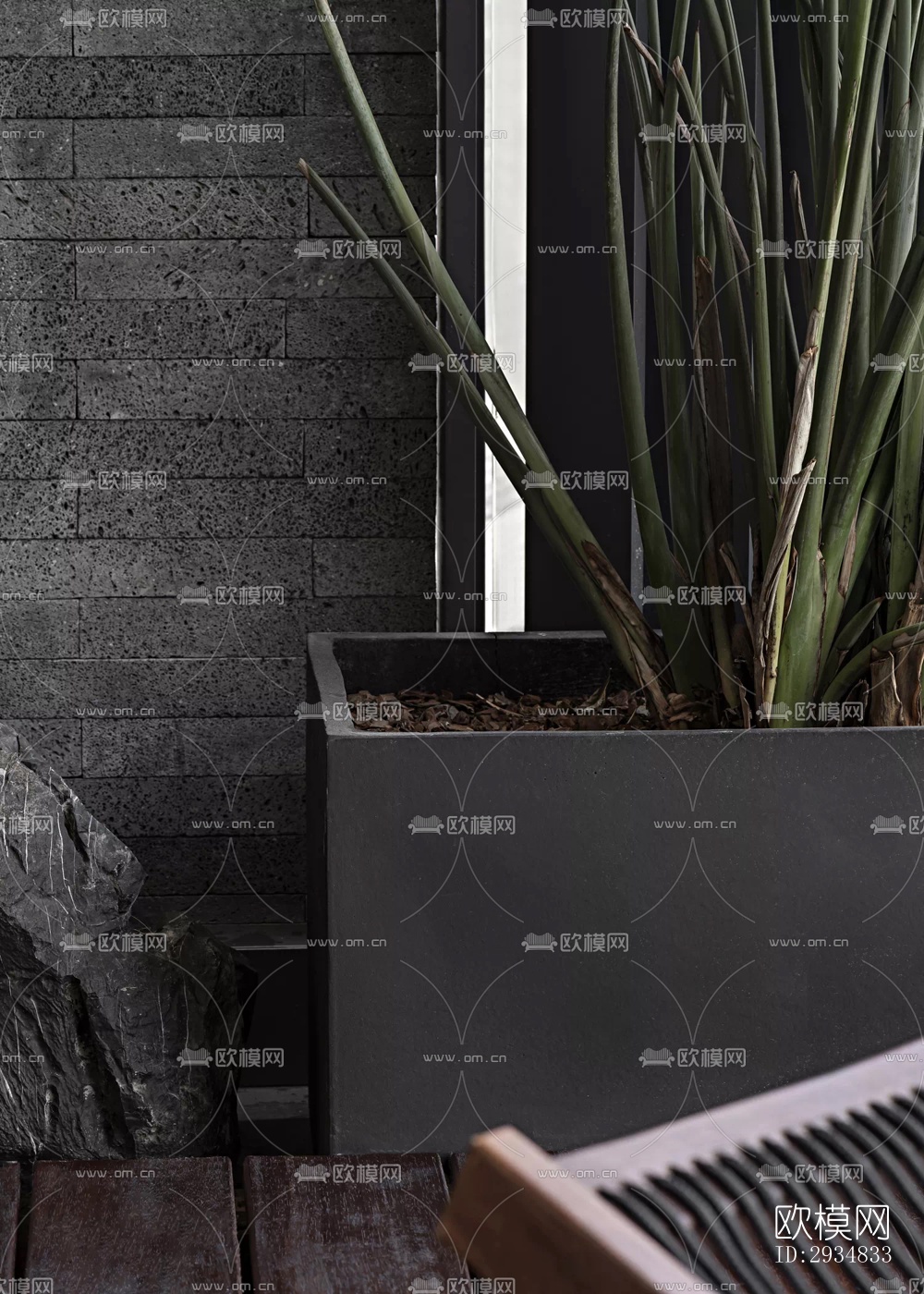 现代平层效果图下载（渲染图7）