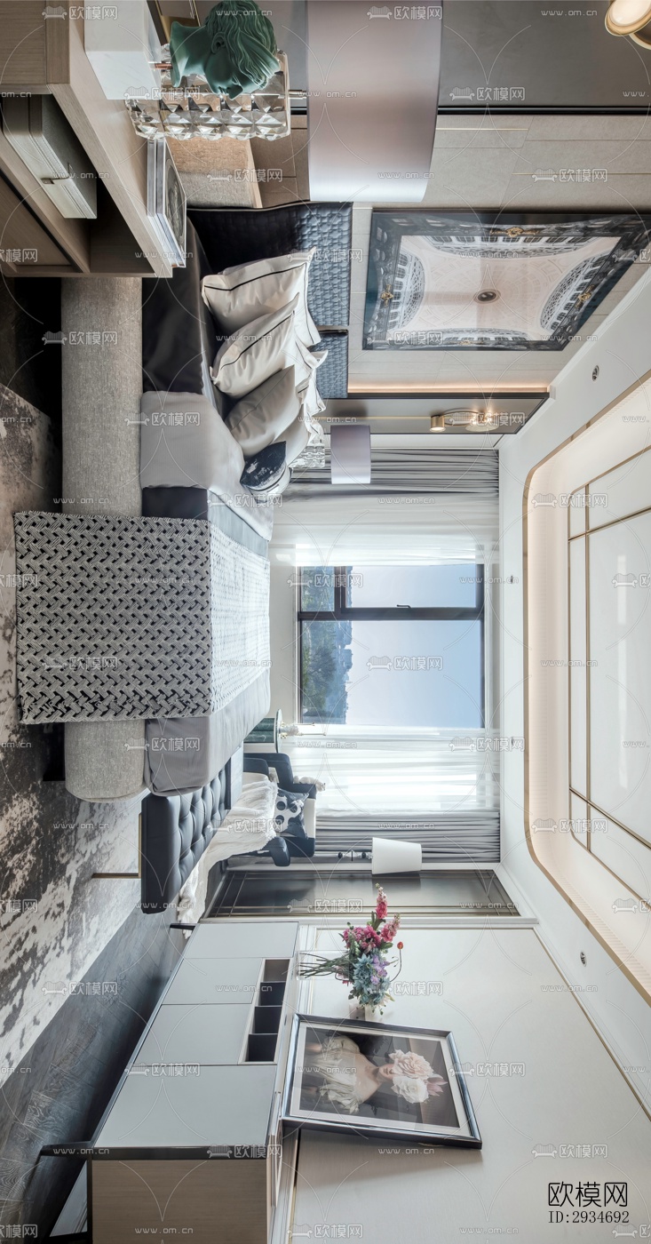 法式平层效果图下载（渲染图15）