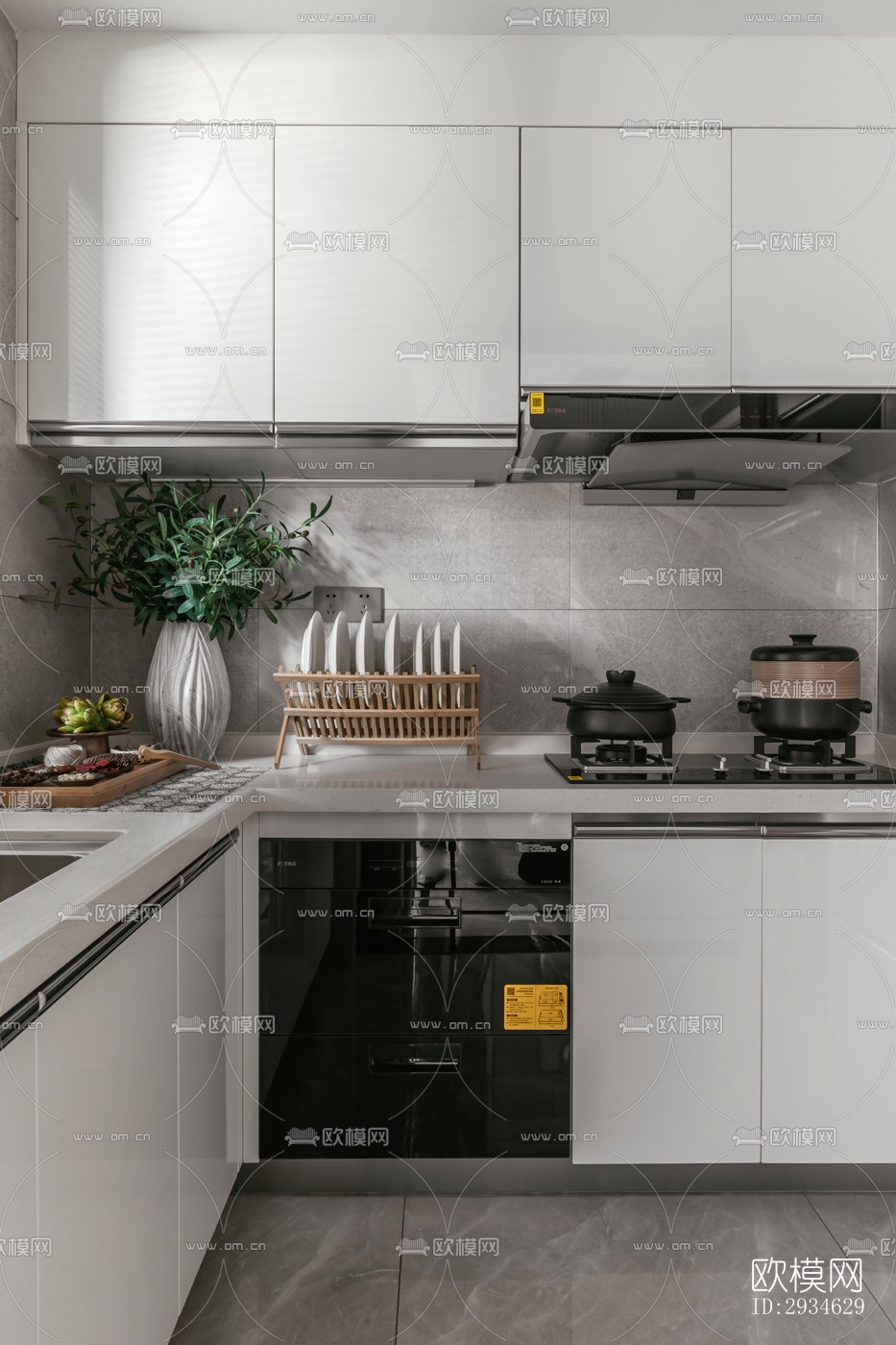 新中式平层效果图下载（渲染图15）