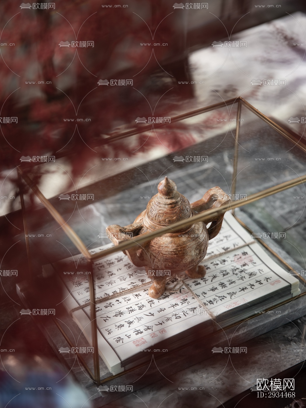 新中式平层效果图下载（渲染图15）