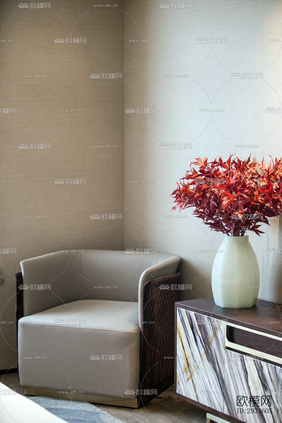 新中式平层效果图下载（渲染图13）