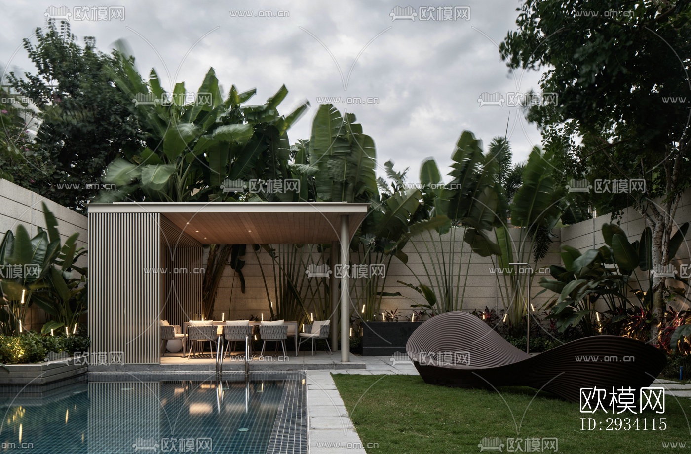 现代别墅效果图下载（渲染图17）