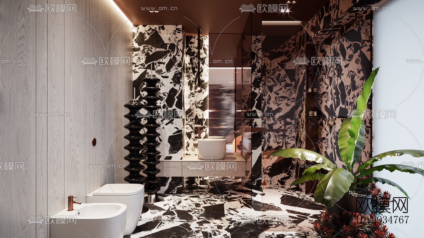 现代平层效果图下载（渲染图2）